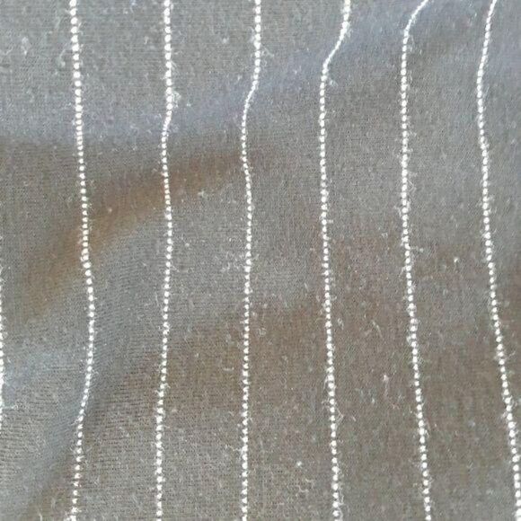 Larry Levine Pants Gaucho Stretch Cropped Wide Leg Pull On Striped Black Sz M - Picture 4 of 8